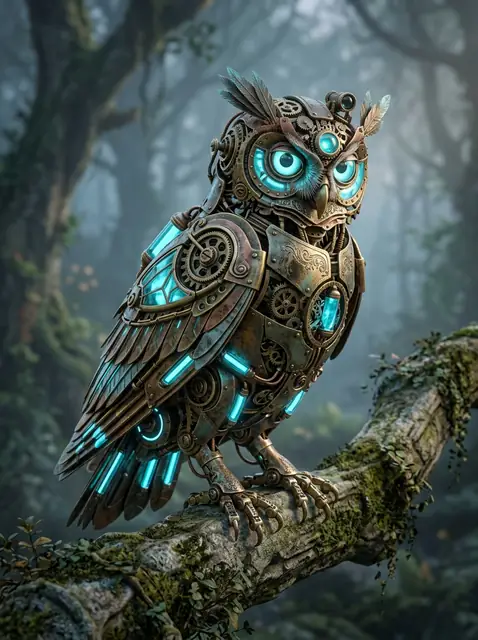 Archimedes the mechanical owl